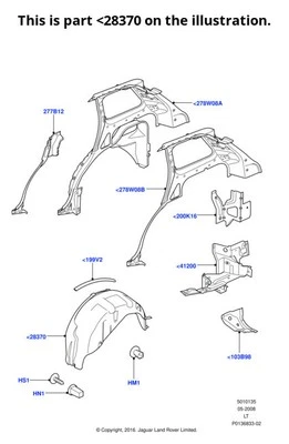 Land Rover Genuine Shield Splash Wheelhouse Fits Range Rover Sport LR019116 - Image 1 of 4