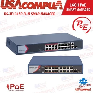 DS-3E1318P-EI/M HIK 16-portowy przełącznik Fast Ethernet Smart PoE DS-3E1318P-EI/M OEM - Zdjęcie 1 z 7