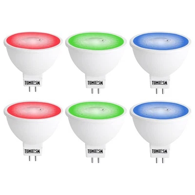 RGB MR16 LED BULB, Red Green Blue MR16 bulb 12V 5W, GU5.3 Pin Base Spotlight,... - Image 1 of 4