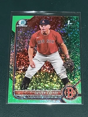 2022 Bowman Draft Chrome Cutter Coffey GREEN SPECKLE /99 - Image 1 of 2