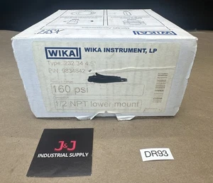 NEW IN BOX- WIKA 9834842 Dry Case Process Gauge 232.34 4.5" 0-160PSI 1/2” NPT - Picture 1 of 7