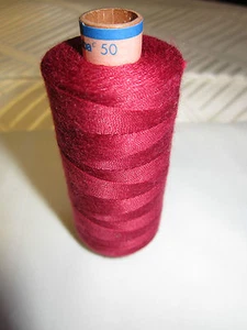 (0,01,2€/1m )  1 Rolle 500 m Nähgarn Stärke 50 Farbe Bordo Amann /Saba (50 s 7 - Picture 1 of 1