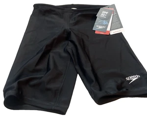 Speedo Boys Jammer Swimsuit Size 10 Black Swim Trunks Swimwear - Picture 1 of 4