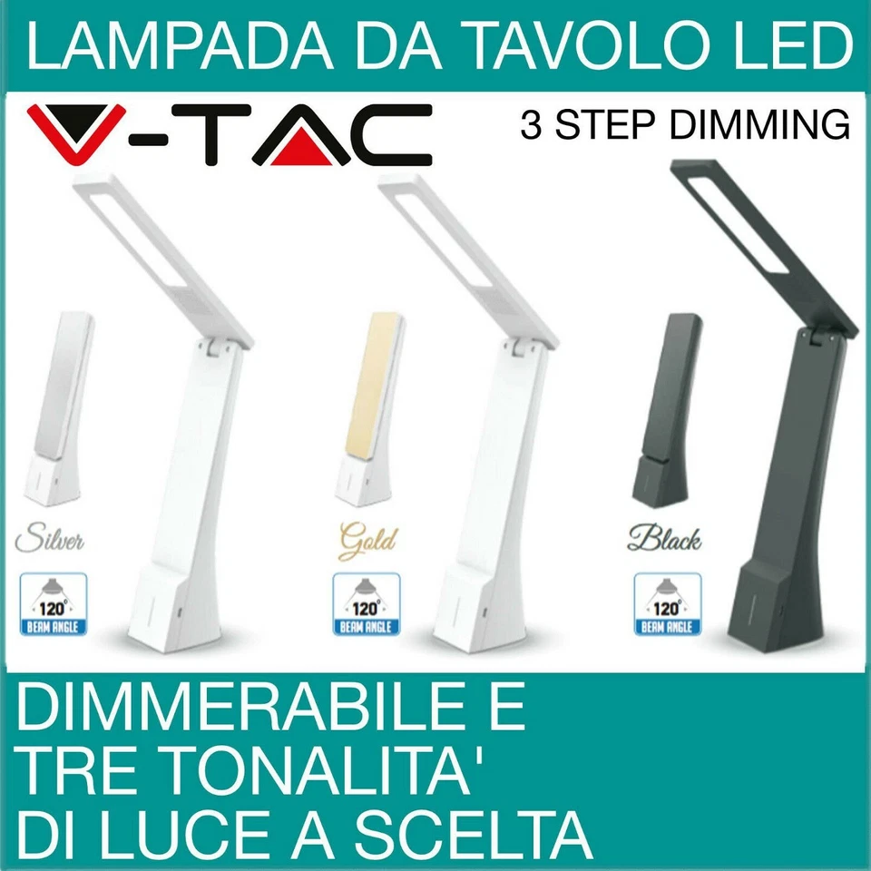 Lampada da Tavolo Led Dimmerabile Lampada da Scrivania Con Braccio Pieghevole  - Immagine 1 di 3