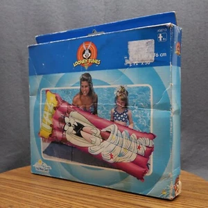 VTG Looney Tunes Floating Pool Lounge Water Raft The Wet Set 1998 TAZ Rare Find - Picture 1 of 18