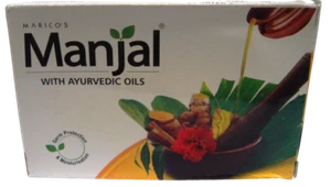 4 Bars Manjal Soap 70gm Ayurvedic Oils With Neem Turmeric Hibiscus Sandalwood - Picture 1 of 1