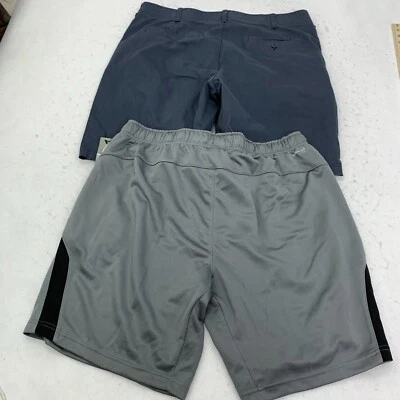 Conjunto de dos pantalones cortos Lee Russell para hombre talla 40 gris/azul marino cintura elástica Foto 1 de 4