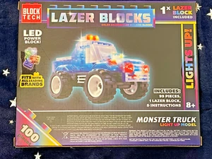 NEW! LAZER BLOCKS LED Power Building Blocks MONSTER TRUCK LIGHT UP MODEL BNIB - Picture 1 of 3