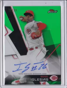 2018 Topps Finest Green Refractor Auto #RI Raisel Iglesias Reds /99 - Bild 1 von 1