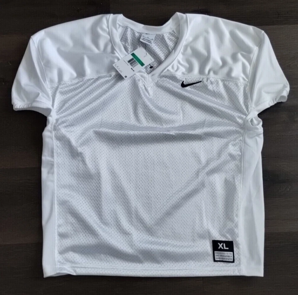 Nike Vapor Varsity Football Practice Mesh Jersey Shirt White Sz L 908729-100