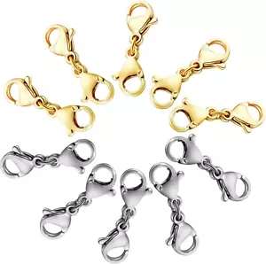 10 Pack Double Lobster Clasp Necklace Clasp Classic Double End Design Necklace C - Picture 1 of 12
