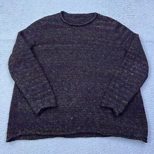 Vintage Herren Rollkragen Pullover 2XL Lila Mehrfarbig Retro Strick Fischer Pullover * - Bild 1 von 12