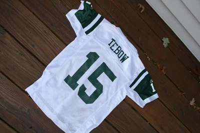 Camiseta Reebok blanca talla 8 New York Jets Tim Tebow juvenil talla pequeña Foto 1 de 2