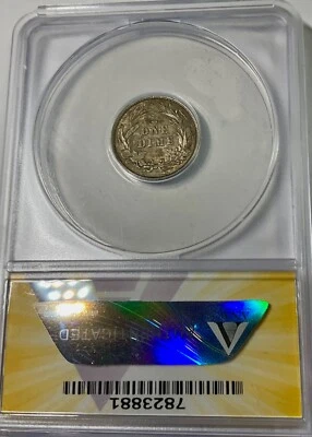 Moeda de colecionador 1892 Barber Dime MS61 BU classificada ANACS boa aparência original - Imagem 1 de 2