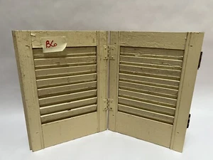 Vintage Folding Wood Louver Plantation Window Shutter Interior Panel Cottagecore - Picture 1 of 8