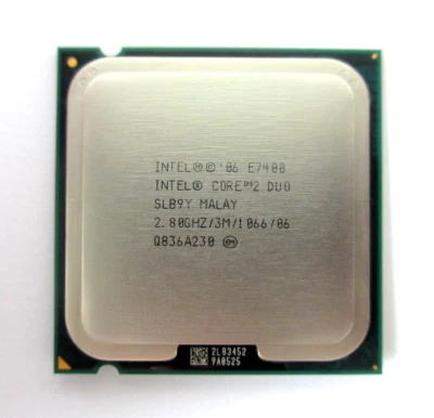 Used Intel Core 2 Duo E7400 2.8GHz SLB9Y 3MB 1066MHz LGA775 CPU Processor - Image 1 of 2
