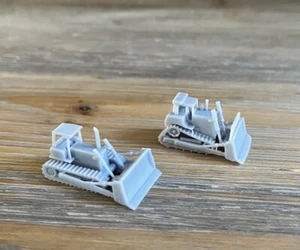 N SCALE 1:160 CONSTRUCTION BULLDOZER SET. (2pk) HIGH TRACK & LOW TRACK BULLDOZER - Picture 1 of 7