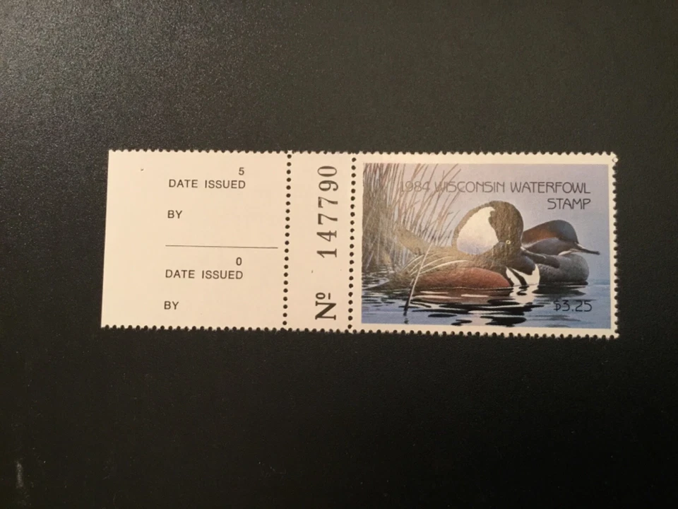 ICOLLECTZONE US 1984 Wisconsin #7 with numbered tab  XF NH  - Image 1 of 1