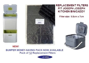 Filtros de repuesto ajustados a Joseph Joseph Joseph Stack desperdicios de alimentos 4L caddy x12 ¡Paquete de ahorro! - Imagen 1 de 9