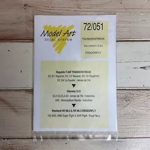 MODEL ART DECAL SYSTEM, #72/051, THUNDERSTREAK, SIKORSKY S-51, LIBELLULA, 1:72 - Foto 1 di 6