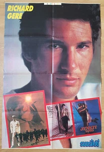 Póster grande vintage de 8 páginas de Richard Gere 21""x32"" de 1983 revista finlandesa Suosikki. - Imagen 1 de 3