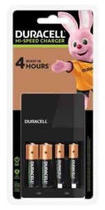 GENUINE DURACELL PK2 AA + PK2 AAA RECHARGEABLE BATTERY + HI-SPEED CHARGER PACK - Picture 1 of 2