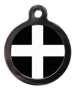 Haustier-ID-Schild Kreisflagge Cornwall 32 mm oder 24 mm - Bild 1 von 2