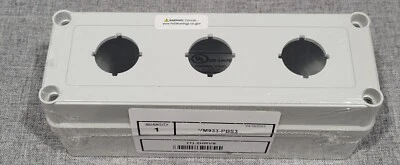 Caja de botón HOFFMAN VM933-PBS3, 30 mm, 3 orificios, plástico Foto 1 de 4