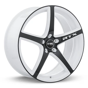 17 inch 17x7.5 RTX Illusion White and Black wheel rim 5x4.5 5x114.3 +42 - Picture 1 of 1