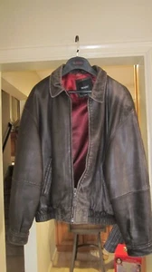 Chaqueta de cuero marrón Marc New York vintage para hombre años 70 grande XL - Imagen 1 de 12