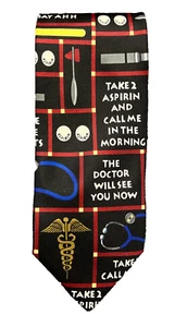 NEU Wilde Krawatten The Doctor Will See You Now Herren Krawatte Handarbeit - Bild 1 von 10