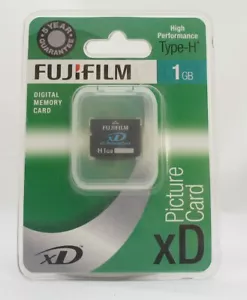 1GB HIGH SPEED FUJIFILM XD MEMORY CARD 1 GB TYPE H FUJI OLYMPUS CAMERAS NEW! - Picture 1 of 2