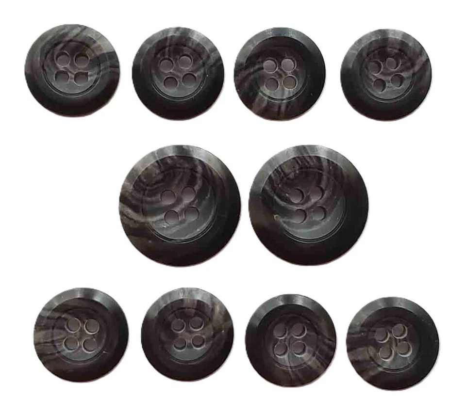 Vintage Hart Schaffner Marx Genuine Horn Suit Buttons Set Gray H6Z Men's - Image 1 of 1