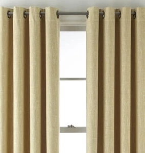 JCP Home 50 x 108 Sullivan Verdunkelung Ösenvorhang Flächenvorhang meliert gelb - Bild 1 von 8