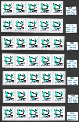 Scott #3228-3229 (10c) Bicycle PNC5s, Complete SET of 12, QUALITY! Cat-$25.45 - Image 1 of 2