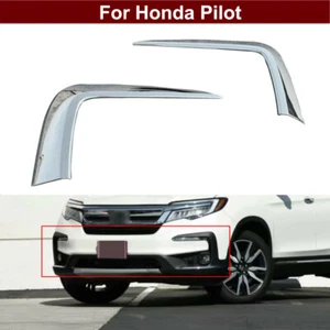 Front Fog Lamp Eyebrow Chrome Trim Cover Fit for Honda Pilot 2019 2020 2021 2022 - Picture 1 of 6