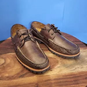 Cole Haan Docksider Deck Schuh Boot Mokassinnaht Lug Sohle Braun Herren 9,5 M - Bild 1 von 13