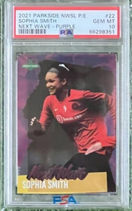 SOPHIA SMITH 2021 Parkside NWSL PurPlE NEXT WAVE Rookie RC PSA 10 USWNT/700 - Picture 1 of 1