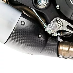 PARA CALORE SCARICO TERMINALE CARBONIO 100% LUCIDO DUCATI SCRAMBLER HEAT EXHAUS - Imagen 1 de 1