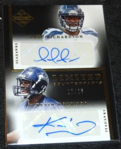 2014 PANINI LIMITED PAUL RICHARDSON~KEVIN NORWOOD AUTO #D/25 SEATTLE SEAHAWKS - Picture 1 of 1