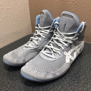 Asics Matflex 7 Blue Gray Mens Wrestling Shoes 1081A051 Size 11 - Picture 1 of 10
