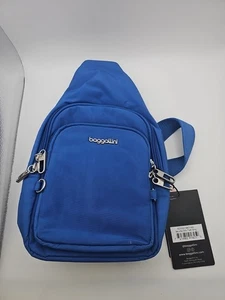 Baggallini Securtex ¡Bolso bandolera antirrobo Daytripper! Azul Nuevo con Etiquetas Reg $100. - Imagen 1 de 3