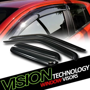 For 00+ Frontier Crew Cab JDM Rain/Wind Guard Vent Shade Deflector Window Visors - Picture 1 of 2