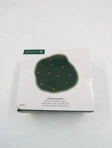 Dept 56 Christmas Village Accessories String of 12 RED Lights 810834 TESTED - Picture 1 of 6