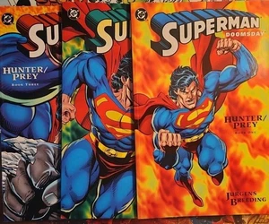 SUPERMAN * DOOMSDAY : HUNTER / PREY COMPLETE SET 1-3 DELUXE DC   - Bild 1 von 7