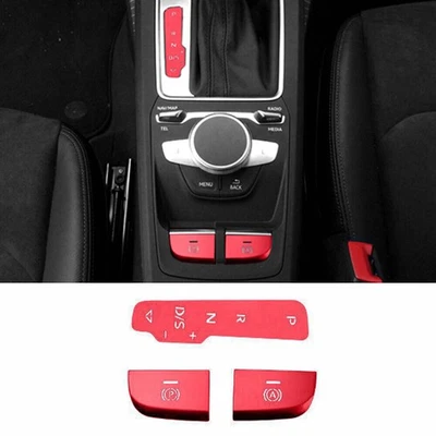 For Audi A3 S3 2014-2020 Red Aluminum Electronic Handbrake Frame Cover Trim 3* - Image 1 of 4