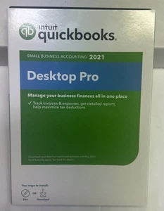 = PERMANENT VERSION = INTUIT QUICKBOOKS DESKTOP PRO 2021 FOR WINDOWS PC Win10, 8 - Picture 1 of 4