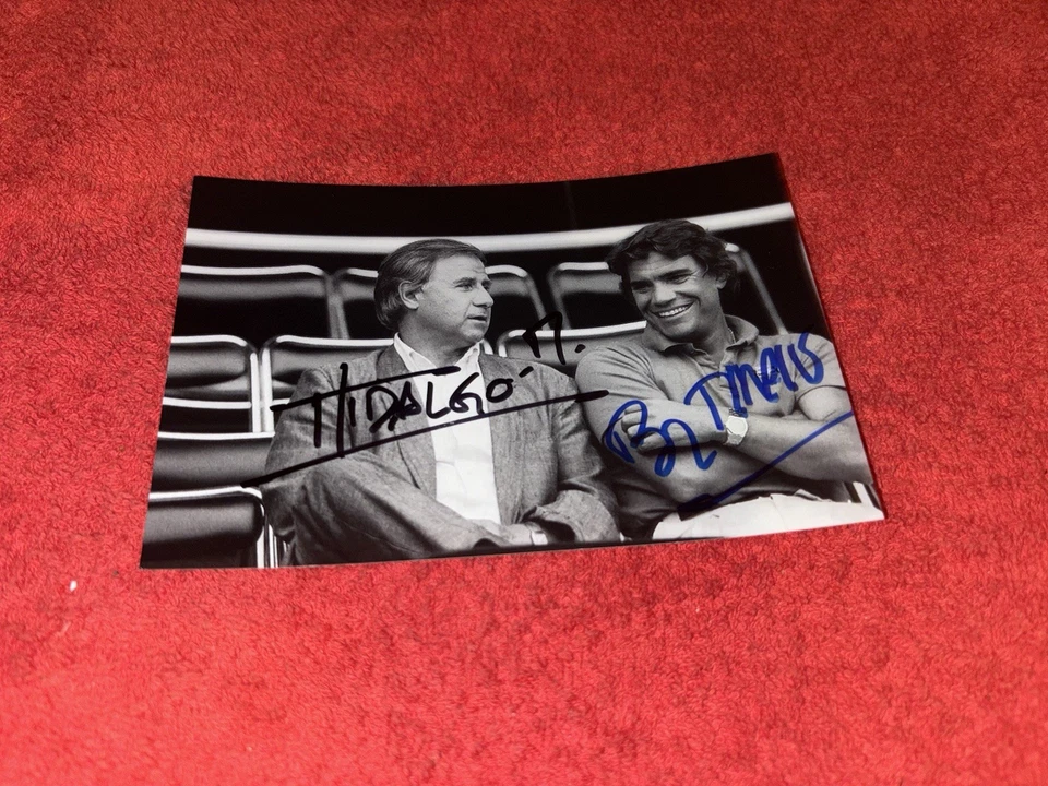 Photo Dédicacée Autograph Bernard Tapie Michel Hidalgo - Image 1 of 1