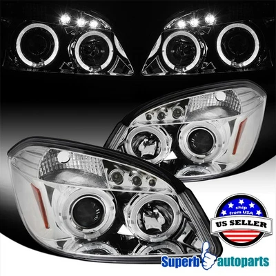 Fits 2005-2010 Chevy Cobalt 07-09 Pontiac G5 Halo Projector Headlights LED Tube Foto 1 de 4