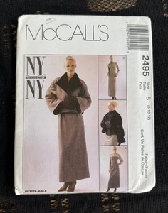 UNCUT Vintage Y2K 1999 McCall's 2495 Lined Jacket & Dress  NY NY Sz 8 - 12 - Picture 1 of 2